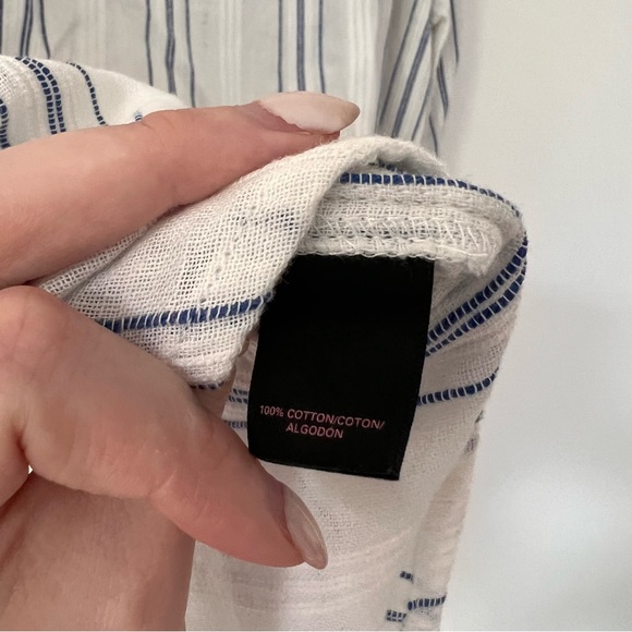 NWOT Victoria’s Secret Cotton Stripped Button Down - Picture 6 of 6